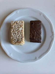 Rice Krispie Treat and Brownie