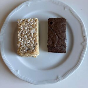 Rice Krispie Treat and Brownie