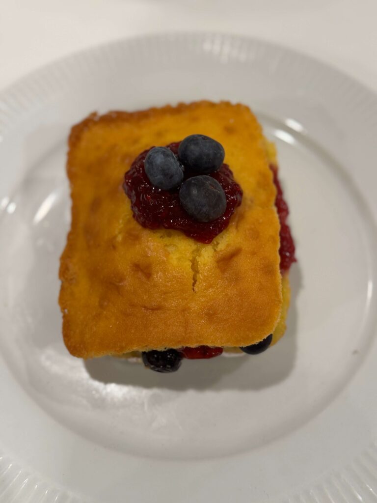 Vanilla Blueberry Whoopie Cake